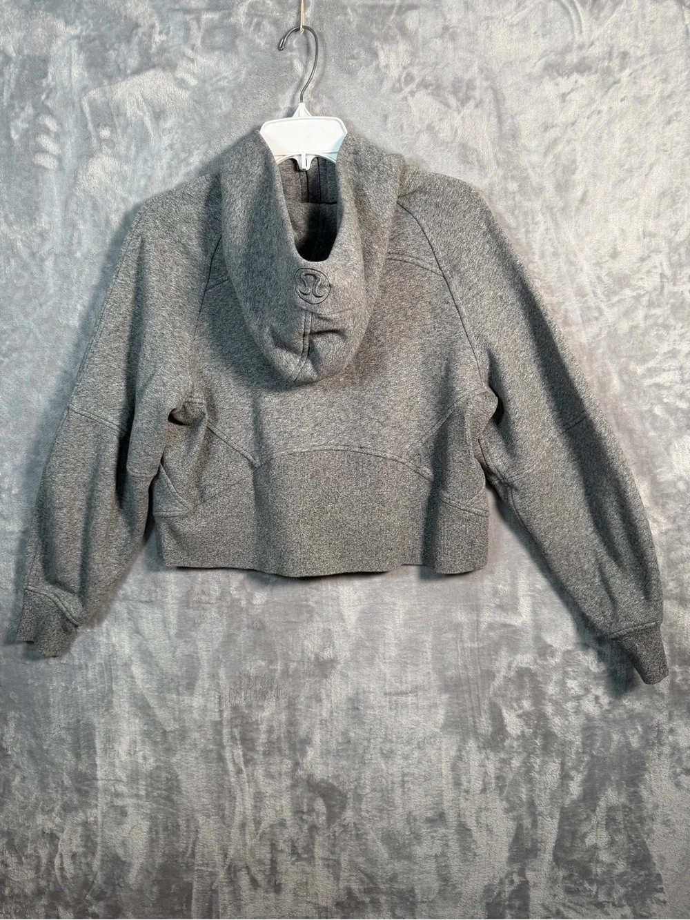 lululemon athletica Heather Gray Cropped Zip Bomber Jacket